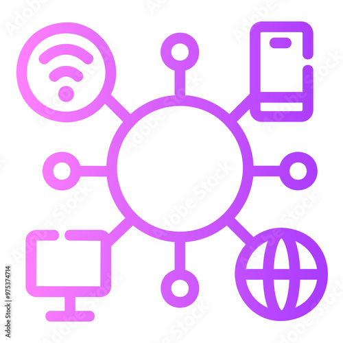 mass media Gradient icon