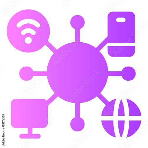 mass media Gradient icon