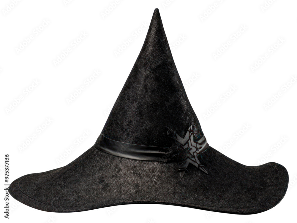 Fototapeta premium PNG Black halloween witch hat black headwear clothing.