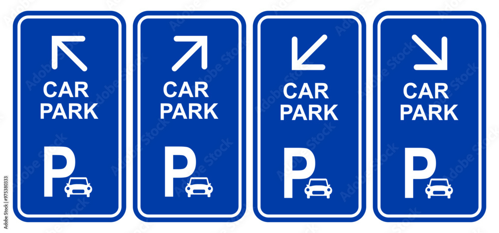 Car parking sign vector. parking and traffic sign. Urban transportation. Street road symbol.