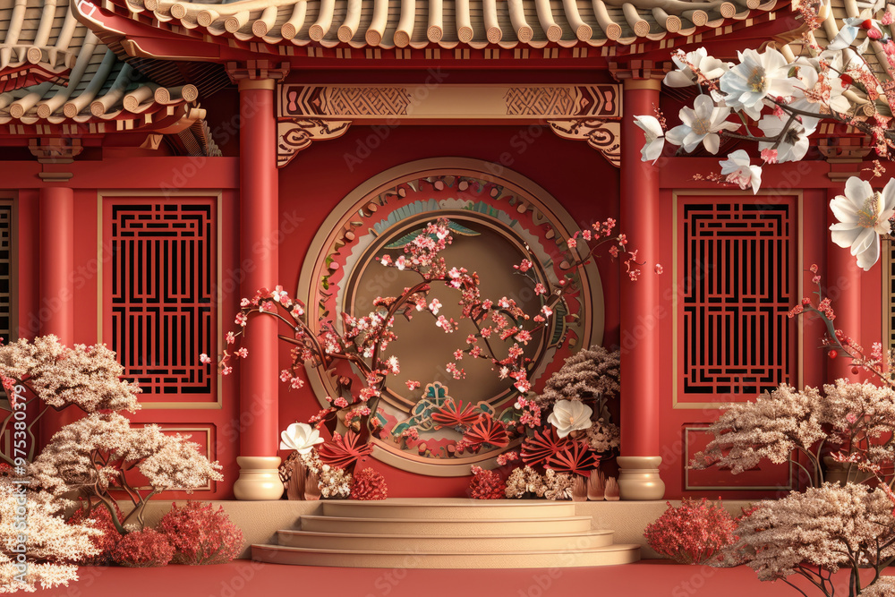 Chinese New Year Illustration Background Chinese New Year Illustration Background
