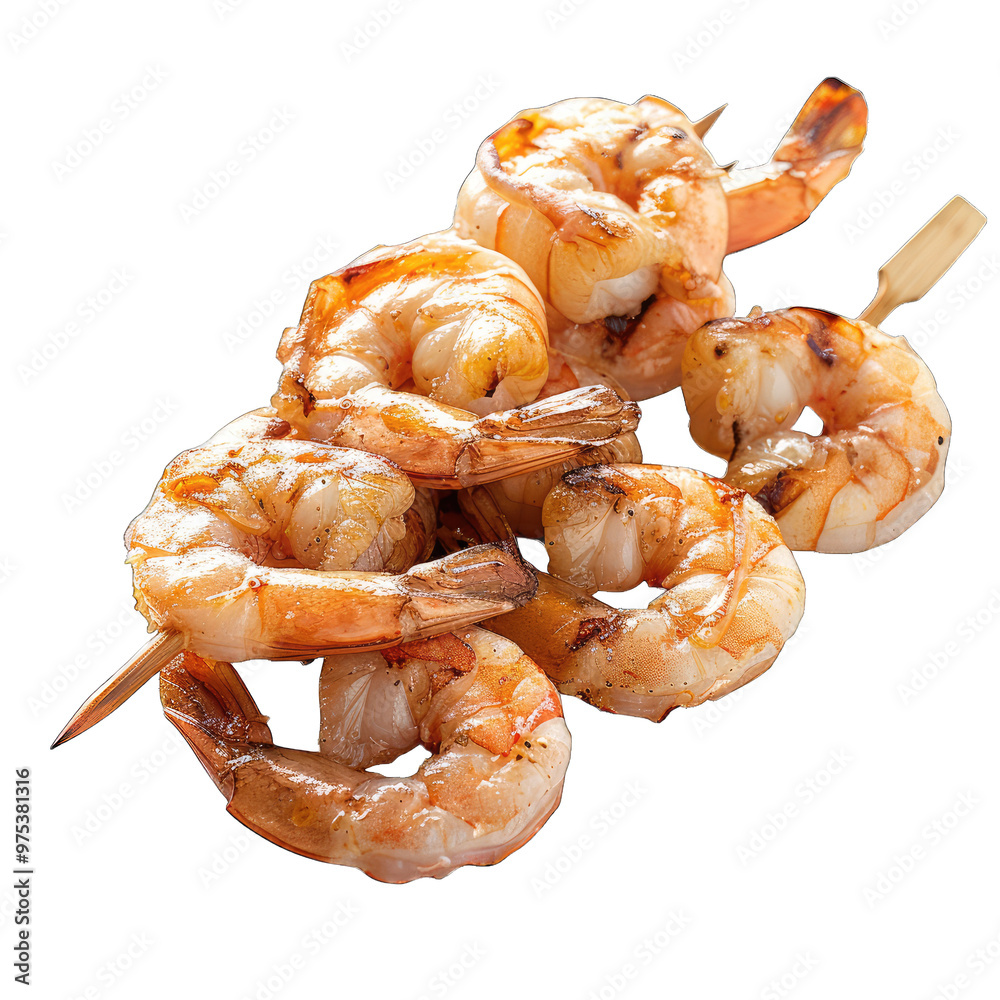 shrimp on a white background