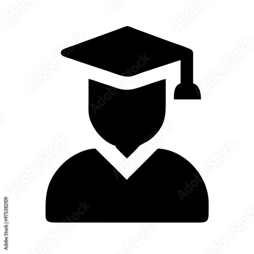 Minimalist Graduation Icon for Academic and Career Themes