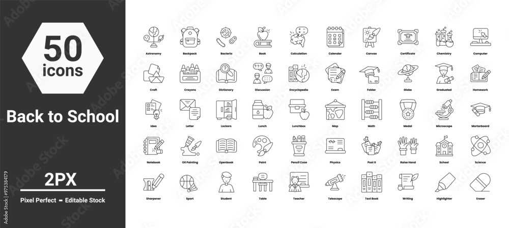 Back to school icons Back to school icons