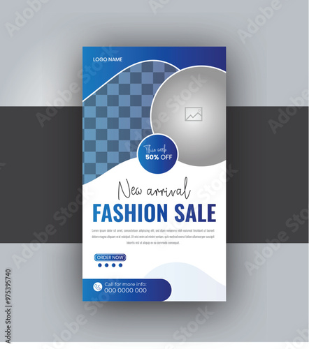 Trendy editable Instagram stories templates for fashion sale. Design backgrounds for social media story. Instagram story design template.