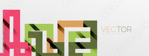 Color bend lines with shadow texture effect. Vector Illustration For Wallpaper, Banner, Background, Card, Book Illustration, landing page