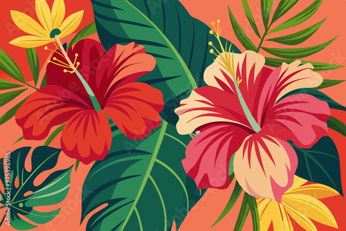 Hibiscus background.