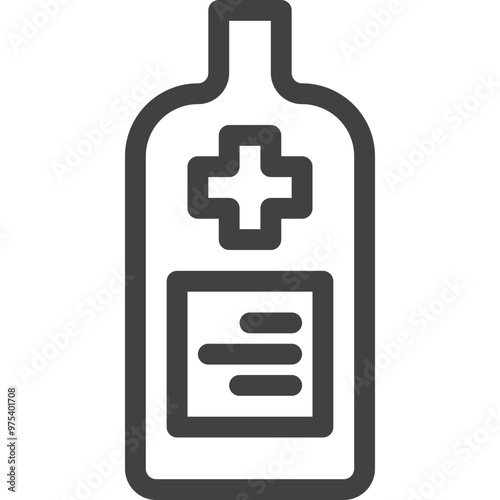 Simple vector saline box outline icon on white background