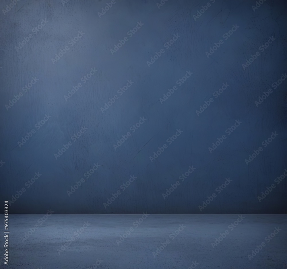 A dark blue wall with a smooth, flat surface in the foreground. A dark blue wall with a smooth, flat surface in the foreground.