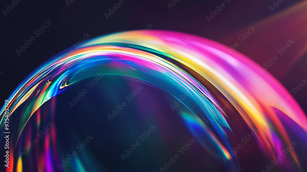 Abstract rainbow black background design, 3d rendering Abstract rainbow black background design, 3d rendering