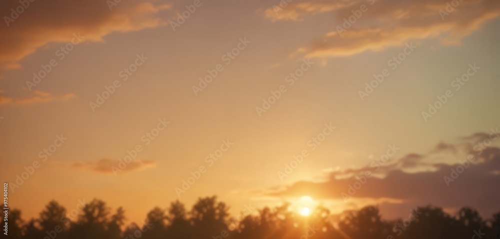 A serene sunset over a forest, with the sun's rays peeking through the trees and casting a warm glow on the sky. A serene sunset over a forest, with the sun's rays peeking through the trees and casting a warm glow on the sky.