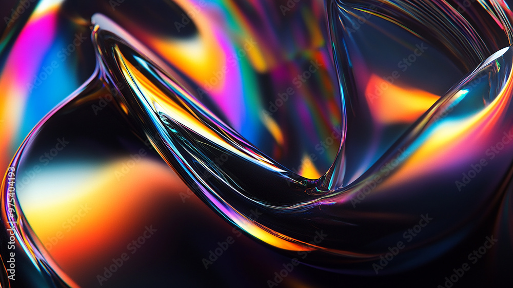 Abstract rainbow black background design, 3d rendering
Abstract rainbow black background design, 3d rendering