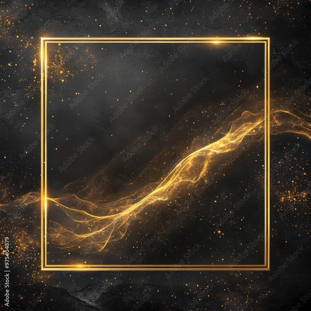 Fototapeta premium Golden Frame Glow.