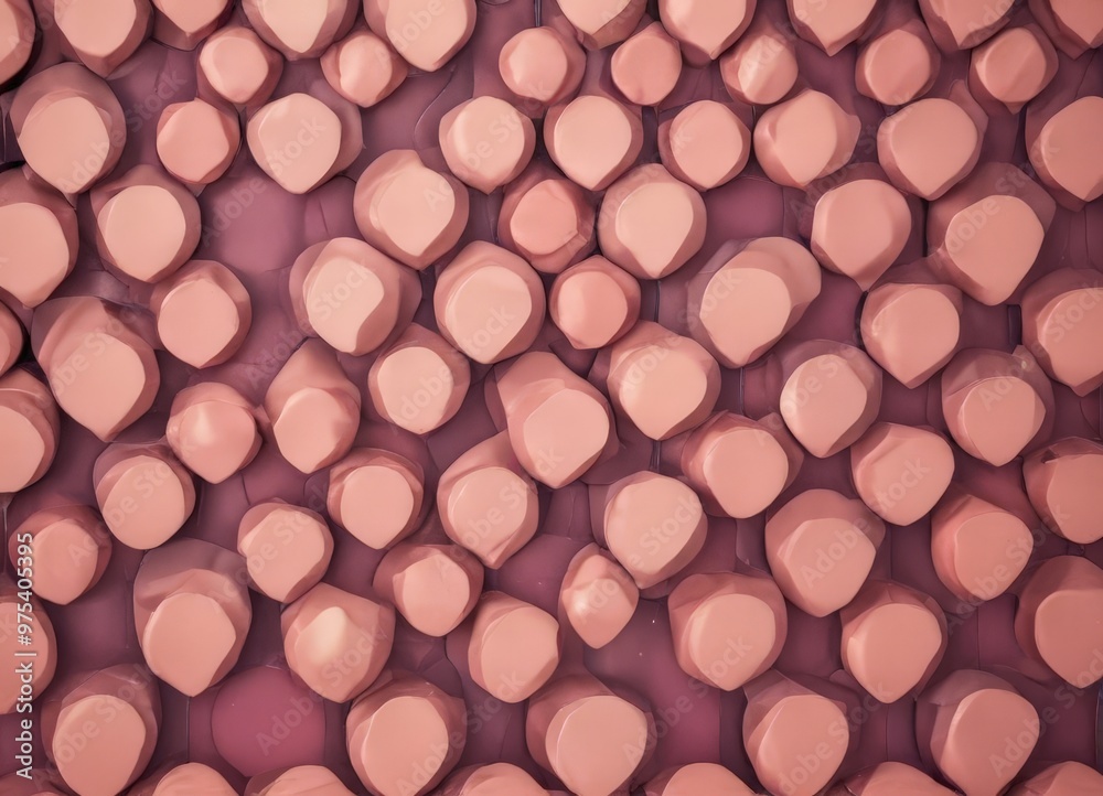 a close-up view of a pattern of pink and purple spheres, arranged in a grid-like formation. a close-up view of a pattern of pink and purple spheres, arranged in a grid-like formation.