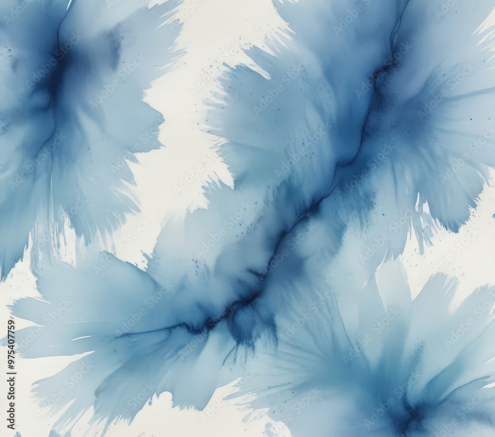 Abstract Blue Watercolor Painting Abstract Blue Watercolor Painting