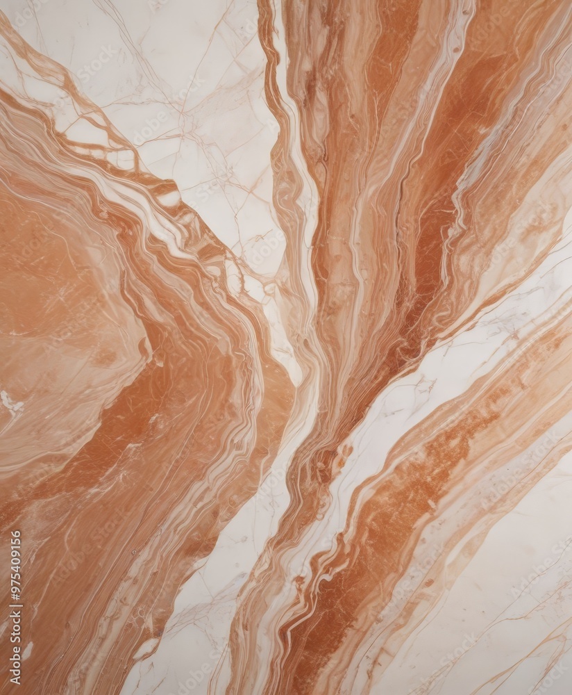 Obraz premium a marble surface with a swirling pattern of light and dark brown hues, creating a sense of movement and depth.