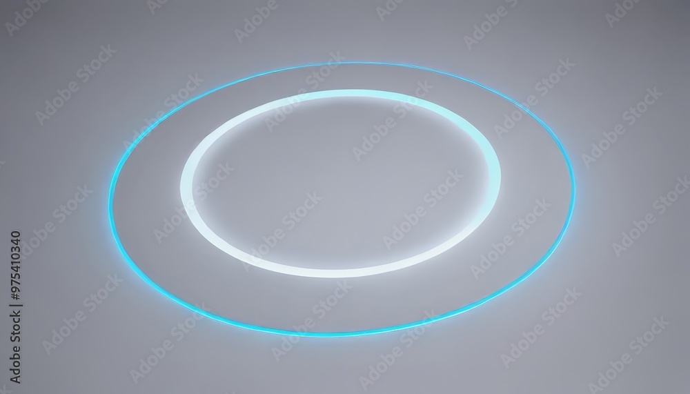 a white circle with a blue outline, set against a gray background. a white circle with a blue outline, set against a gray background.