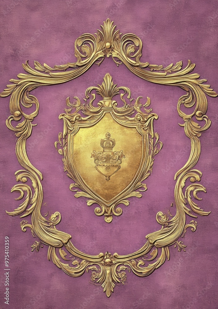 Gold Ornate Frame. Gold Ornate Frame.