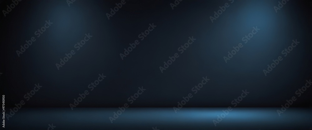 A dark, empty room with a single spotlight on the right side, creating a dramatic effect. A dark, empty room with a single spotlight on the right side, creating a dramatic effect.