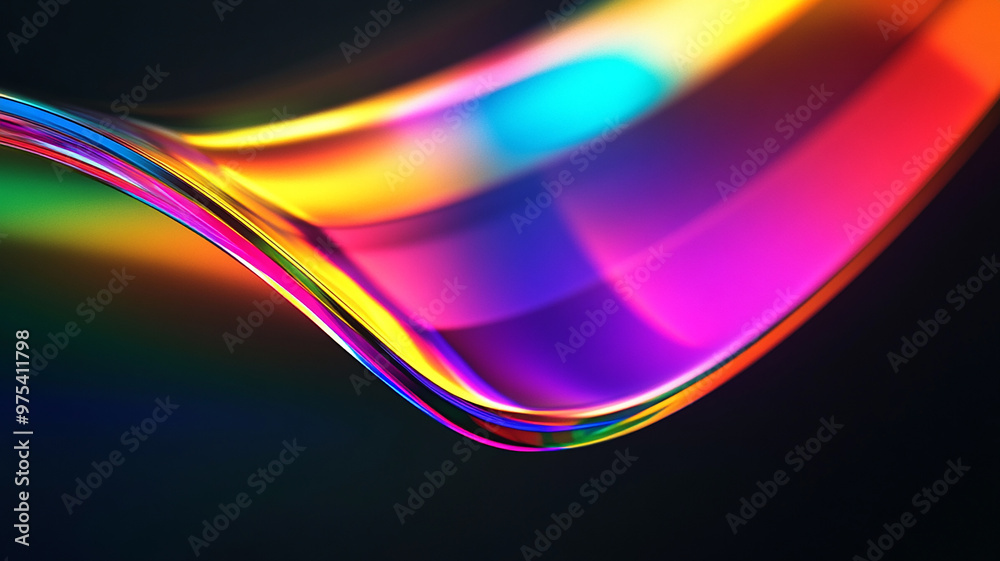 Abstract rainbow black background design, 3d rendering Abstract rainbow black background design, 3d rendering
