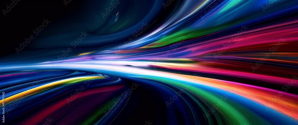 Abstract 4k animation depicting high-speed light trails, creating a dynamic and futuristic backdrop. The red and blue light motion trails convey a sense of fast movement and modern technology. Abstract 4k animation depicting high-speed light trails, creating a dynamic and futuristic backdrop. The red and blue light motion trails convey a sense of fast movement and modern technology.