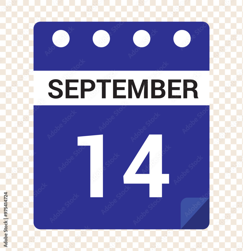 14 September calendar icon text page monthly web design on red, and blue background vector, icon, or illustration with the month of September 14 14 September calendar icon text page monthly web design on red, and blue background vector, icon, or illustration with the month of September 14