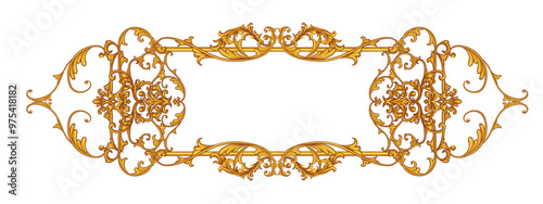 Decorative frame in Baroque style, intricate vector design