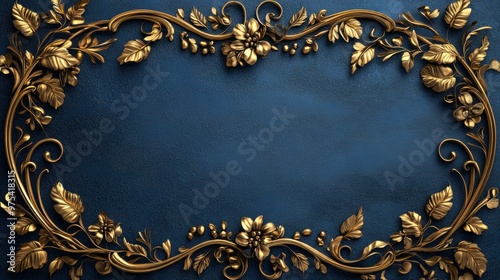 Gold Floral Frame.