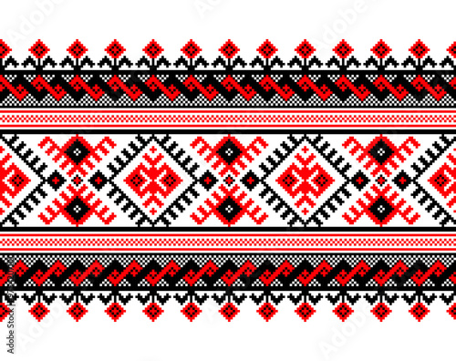 Ethnic oriental, traditional European pattern. Design pattern. Textile fabric. Ukrainian, Belarusian, African, Indonesian. Illustration. Seamless Aztec style abstract vector illustration for clothing 