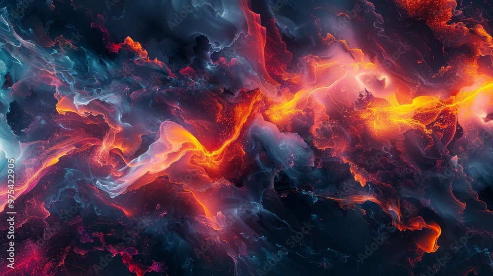 Vibrant cosmic abstract art depicting swirling colors and luminous patterns, perfect for digital backgrounds and creative projects. Vibrant cosmic abstract art depicting swirling colors and luminous patterns, perfect for digital backgrounds and creative projects.