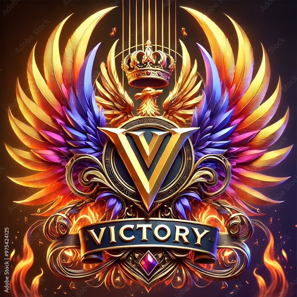 Fototapeta premium Victory in Flames