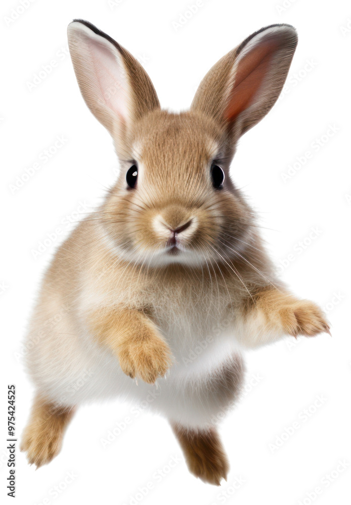 Obraz premium PNG Rabbit jumping mammal animal rodent.