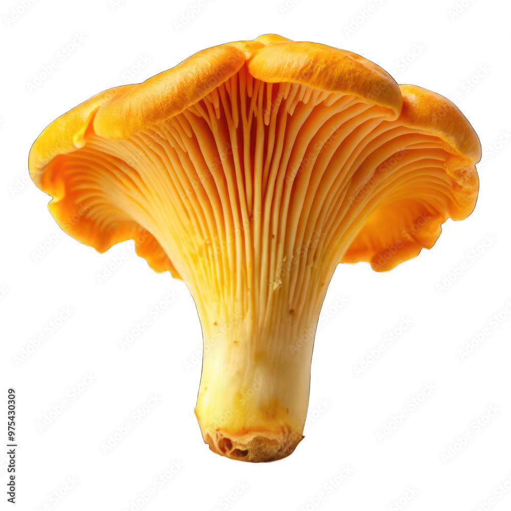 Fresh chanterelle mushroom isolated on transparent background Fresh chanterelle mushroom isolated on transparent background