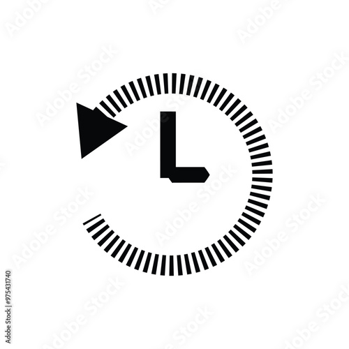 History icon set. Account history line art vector icon for apps and websites. Time in reverse icon.