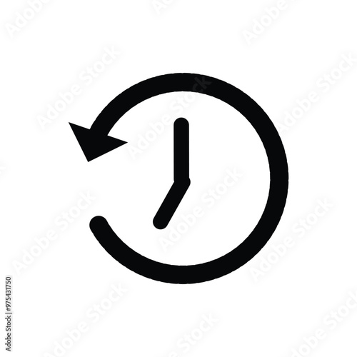 History Icon Vector Symbol Design Illustration. Recent event history icon symbol.

