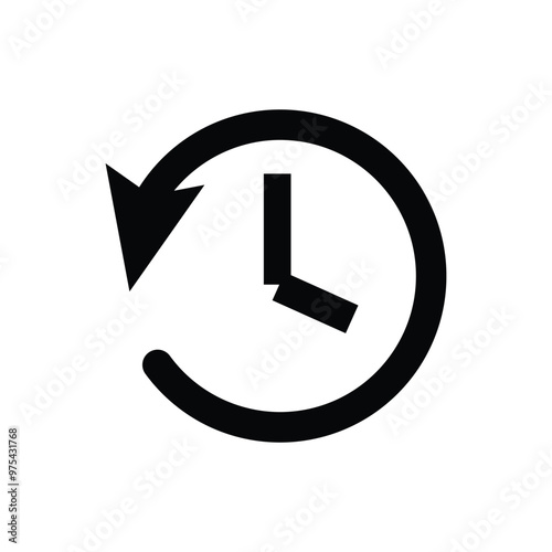 History Icon Vector Symbol Design Illustration. Recent event history icon symbol.

