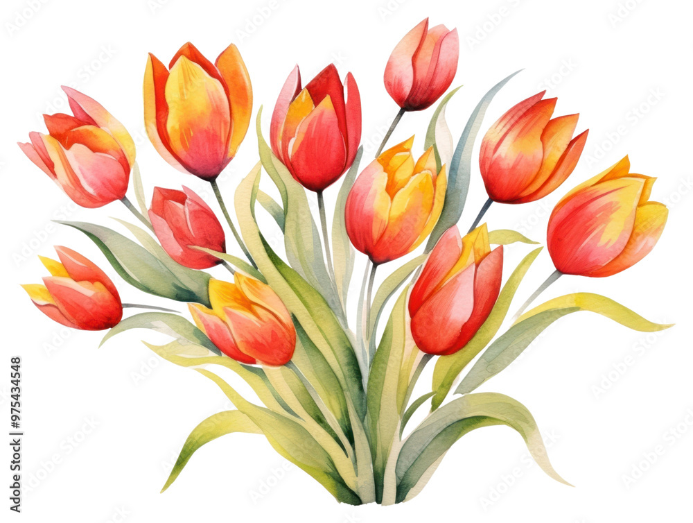 Fototapeta premium PNG Tulip flower plant inflorescence.