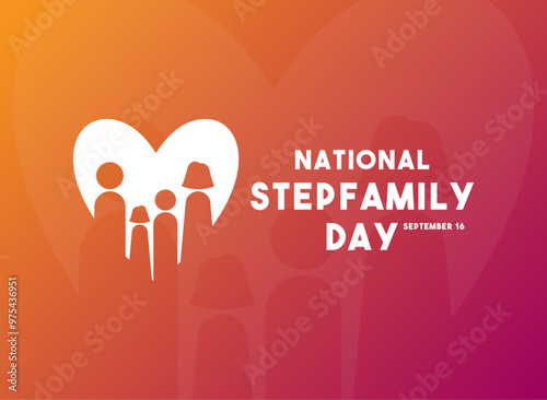 National Stepfamily Day. September 16. Gradient background.