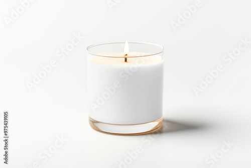 Elegant candle design png mockup, transparent design