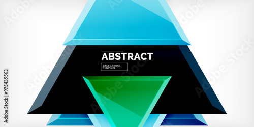 Free Download Abstract background - colorful triangles with 3d effect. Vector Illustration For Wallpaper, Banner, Background, Card, Book Illustration, landing page - GFXLoad