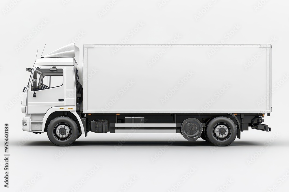 clean 3d render of white delivery truck isolated on plain background detailed model showcasing modern design emphasizing reliability and efficiency in logistics and transportation clean 3d render of white delivery truck isolated on plain background detailed model showcasing modern design emphasizing reliability and efficiency in logistics and transportation