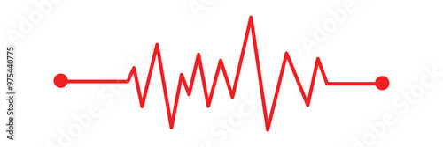 Heart rate monitor line vector isolated on transparent background. Heart rate pulse rhythm line illustration with editable stroke in eps 10.