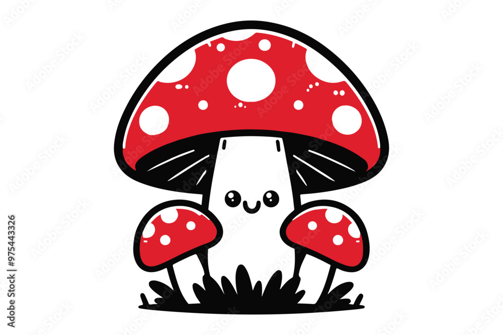 Simple Mushroom Silhouette Vector Art Simple Mushroom Silhouette Vector Art