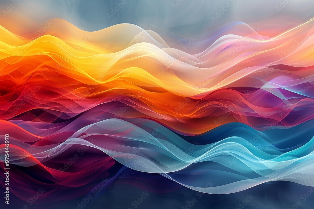 Abstract colorful wavy background with vibrant hues and flowing lines. Abstract colorful wavy background with vibrant hues and flowing lines.