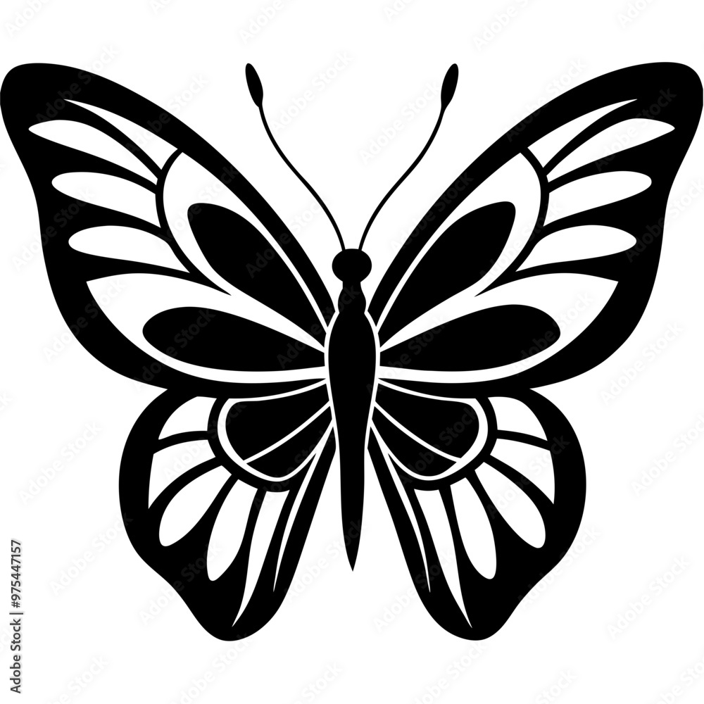 Stunning generative AI butterfly vector design, perfect for printable art and decor Stunning generative AI butterfly vector design, perfect for printable art and decor