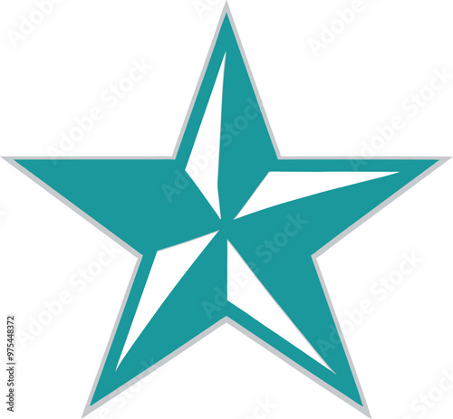 Blue flat a star royalty free images