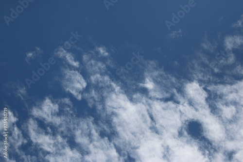 Clouds on the blue sky nature with space background wallpaper