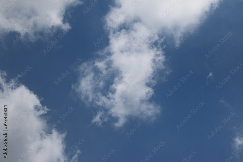 Fototapeta premium Clouds on the blue sky nature with space background wallpaper