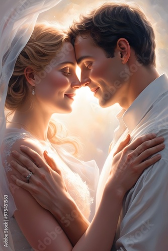 A couple shares a kiss as the sun sets, creating a romantic and warm atmosphere.