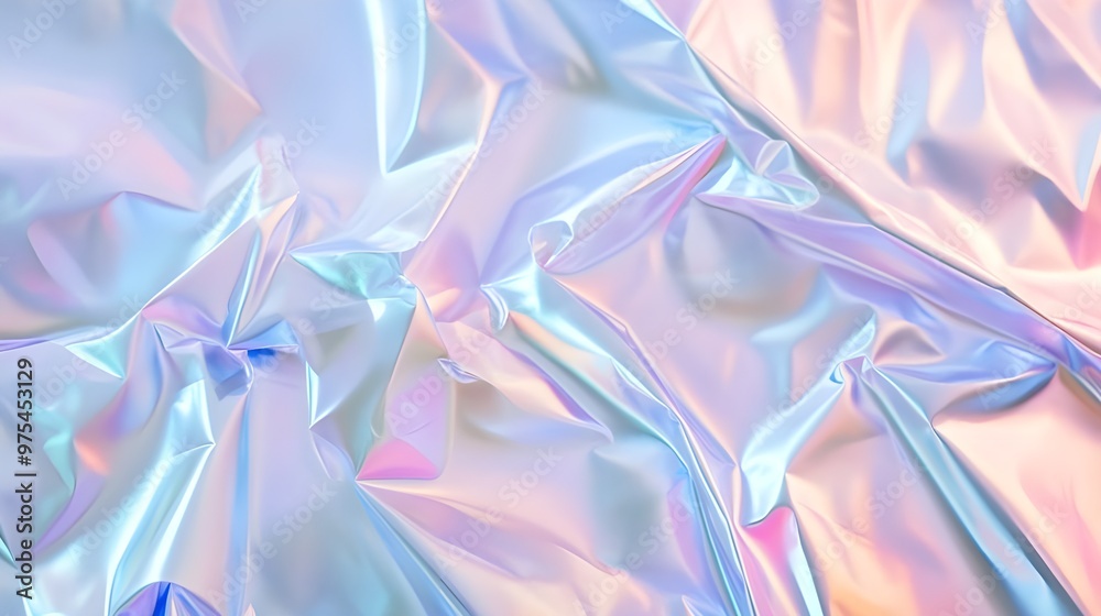 Abstract Iridescent Foil Texture with Crumpled Holographic Effect. Abstract Iridescent Foil Texture with Crumpled Holographic Effect.